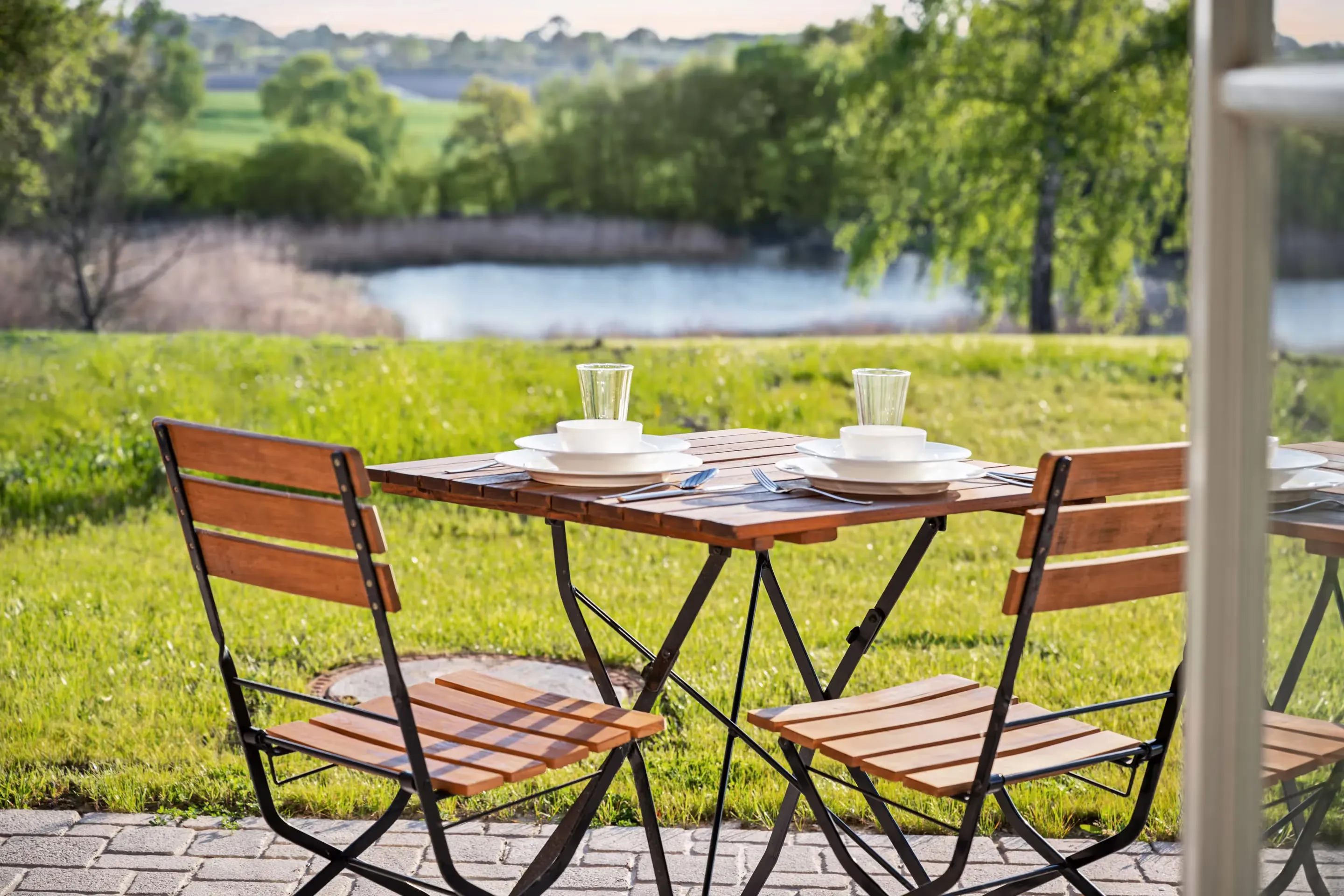 Immobilienfotografie von Ferienwohnungen Terrasse Gut Kletkamp