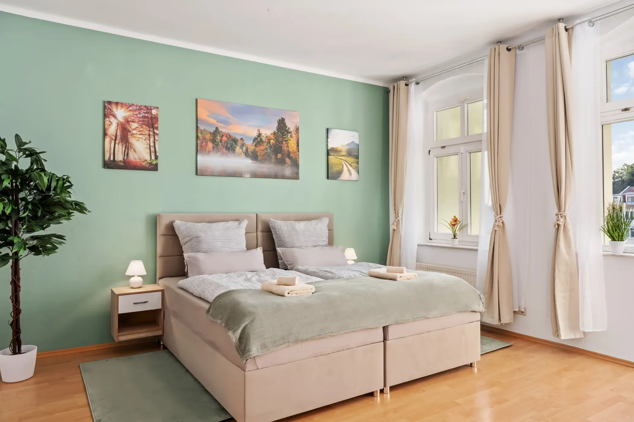 Schlafzimmer Meissen Immobilienfotografie von Ferienwohnungen